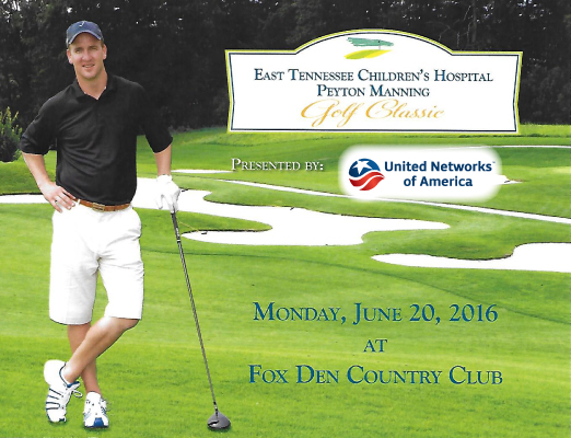 The 2015 Peyton Manning Golf Classic with the help of United Networks of America raised more than $166,000 for the East Tennessee Children's Hospital.
